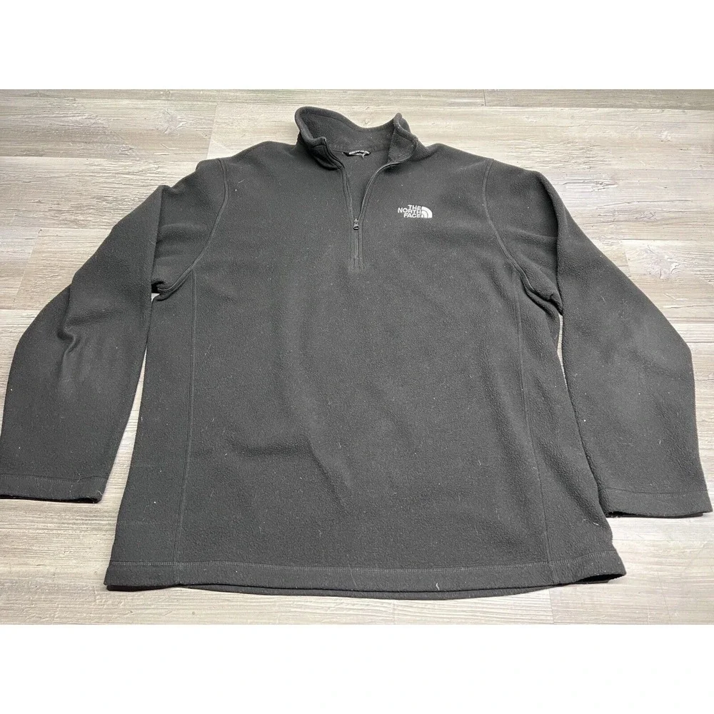 The North Face Sweater‎ Men Large Black Fleece 1/4 Zip Pullover Gorpcore Outdoor